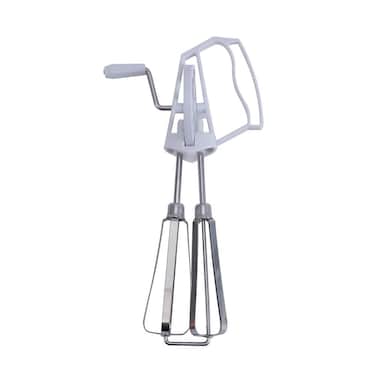 Rotary Hand Egg Whisk 1PC Hand Held Egg Beater Rotary Manual Whisk Egg Beater Mixer Blender Stainless Steel Whisk Mixer Kitchen Baking Cooking Tools