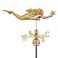 Mermaid with Starfish and Arrow Weathervane - Pure Copper with Golden Leaf Finish by Good Directions