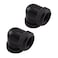 MARRTEUM G1/4" Thread 90 Degree Elbow Adapter Fittings Extender Connector for Computer Water Cooling System, Black, 2 Pack