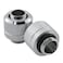 ZRM&amp;E 2Pcs G1/4inch to 3/8inch ID 1/2 OD Quick Tighten Compression Fitting for Soft Tubing, PC Water Cooling System Tube Connectors, Silver
