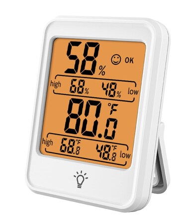 Sainlogic Weather Station Indoor Outdoor Thermometer Hygrometer, Temperature Humidity Monitor Battery Powered Inside Outside Thermometer, Adjustable Backlight