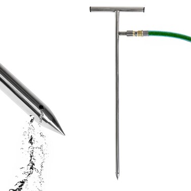 Trademark Innovations Deep Root Irrigator Rod, Deep Tree Watering Tool, Tree Root Waterer with T-Handle and Brass Valve