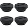 Mutai G1/4 Plug 4PCS G1/4 inch Water Stopper Black Brass Flat Plug Stop Fitting with O-Ring for PC Water Cooling Systems