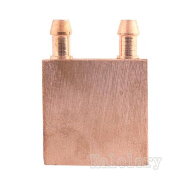 Pure Copper Water Cooling Block for Computer 40x40mm Water-Cooled Exchanger Endothermic Head for Liquid Water Cooler Heat Sink System for CPU Graphics Radiator Heatsink (1 Pack)