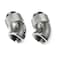 RLECS 45 Degree Angled Elbow 2PCS G1/4" 45 Degree Silver Male to Female Water Cooling Rotary Adapter Connector Rotary Extender Fitting for Computer Water Cooling System
