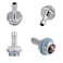 6 PCS G1/4 Thread PC Water Cooling Barb Fitting Connector, Two-Touch Fitting Tube for Computer Water Cooling System(9mm)