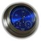 Ambient Weather WS-228TBH 9&quot; Brushed Aluminum Contemporary Barometer with Temperature and Humidity, Metallic Radiant Blue