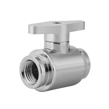 Richer-R Water Cooling Valve G1/4 Internal Threads Valves Water Ball Valve,G1/4" Internal Thread Silver Water Cooling Valve Water Ball Valve with Handle for Computer Water Cooling System(Silver)