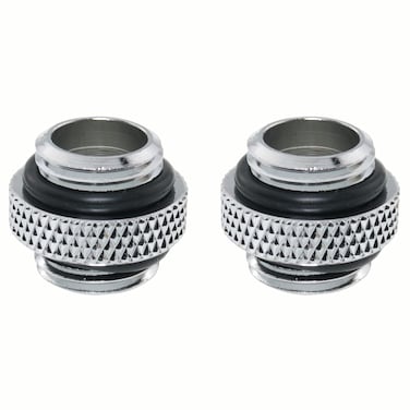 CZQC PC Water Cooling Adapter 2PCS Silver G1/4 6mm Male to Male Extender Connector Joiner Fitting with Sealed O-Ring for Computer Water Cooling Systems
