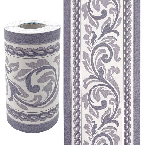 Yifely Moistureproof PVC Wallpaper Border Peel &amp; Stick Scroll Wall Borders Sticker Home Decor