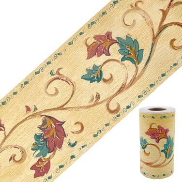 Yifasy 32.8 Feet Wallpaper Border Roll Leaf Peel and Stick Wall Decor Paper Sheet Bathroom Skirting Line Tiles Kitchen Sink Sticker