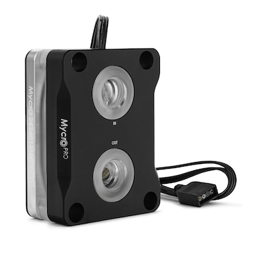 Thermal Grizzly Intel Mycro Direct-Die Pro RGB V1 Water Cooler &acirc;&euro;&ldquo; Nickel-Plated Copper Base, Optimized for Intel LGA1700 Platform, Enhanced Cooling Fins, Low Flow Resistance, RGB Lighting