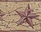 Dundee Deco BD6222 Self Adhesive Wallpaper Border - Patriotic Beige, Brown, Maroon Red Tin Star, Berries on Vine Wall Border Retro Design, 15 ft x 7 in (4.57m x 17.78cm)