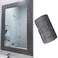LUO YIYI 32.8Ft Dark Grey Wood Grain Border Self Adhesive Wallpaper Removable PVC Waterproof Bathroom Mirror Frame Sticker