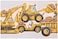 Yellow Bulldozer Excavator Truck Wallpaper Border for Kids Bedroom Playroom, Roll 15' x 10