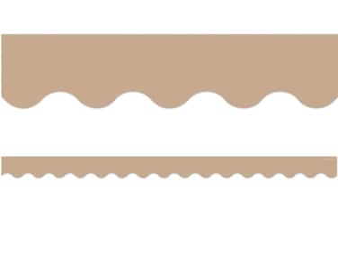 Teacher Created Resources Light Brown Scalloped Border Trim (TCR7129)