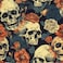 MAGAFA Removable Skull Wallpaper Peel and Stick Sugar Skull Floral Wallpaper Boho Wallpaper for Bedroom Bathroom Renter Friendly Floral Contact Paper 17.71"x118.1