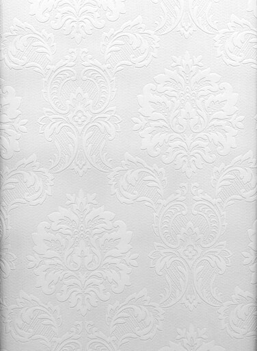 Brewster 429-6705 Plouf Damask Paintable Wallpaper, White