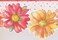 Red Yellow Orange Flowers Polka Dot Scalloped Kids Wallpaper Border Paint by Design, Roll 15' x 10