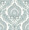 NuWallpaper NU1702 Kensington Damask Peel &amp; Stick Wallpaper, Blue