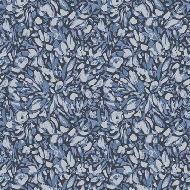 Tempaper x She She Flamboyan Blue Removable Peel and Stick Wallpaper, 20.5 in X 16.5 ft, Made in The USA, Bloom