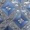 Q QIHANG DAWEI Silver Foil Mosaic Rhombus Flicker KTV Room Home Decorative Wallpaper Silver Blue Color 1.73&#39;W x 32.8&acirc;&euro;&tilde;L&acirc;&euro;&trade;
