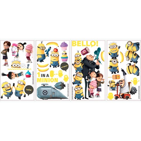Minions Despicable Me 2 Peel and Stick Wall Decals by RoomMates, RMK2080SCS
