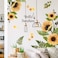 Sunflower Wall Stickers 3D Yellow Flower Wall Decals, Peel and Stick Removable Wall Art Decor, DIY Mural Wall Art Decor for Kids Room Nursery Classroom Living Room Bedroom Home Decoration