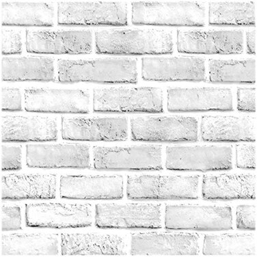 Peel and Stick White Grey Brick Wallpaper 17.7inch X 118inch /Roll Self Adhesive Removable Wallpaper Decor Covering for Living Room Bedroom Wall