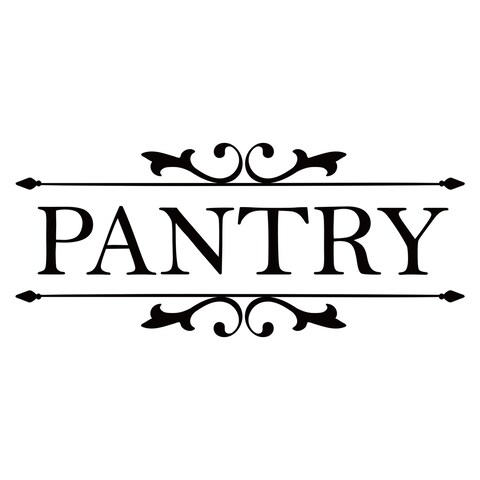Pantry Vinyl Wall Decal Wall Art Decal for Pantry Room Door Home Decoration