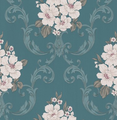 Graham &amp; Brown 50-212 Dauphin Wallpaper, Teal
