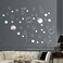 AQRICHFOX Acrylic Mirror Bubble Circle Wall Sticker Decals DIY Modern Art Mural for Living Room Bedroom Home Decor Wall Decoration Silver