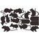 BooDecal DIY Rats Mice Doors Sets of 15 Vinyl Lettering Decals Home Decor Wall Murals Decals Stickers for Halloween