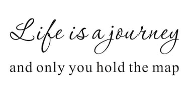 Everysticker4u-Wall Decal Life is a Journey and only You Hold The map Home Family Living Room Mural DIY Vinyl Quote Saying Wall Sticker Decals Transfer Removable Words Lettering