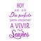 BooDecal Spanish Quote Wall Decals Hoy ES Un Dia Empezar a Vivir Tus Suenos Peel and Stick Wall Stickers for Bedroom Living Room Purple 16 inches x 23 inches