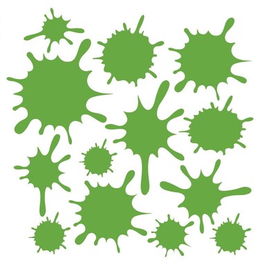 Paint Splatter Decal Set - Lime Green Paint Splash Stickers - Removable Paint Splatter Stickers - Wall Decals Peel and Stick Kids -Daycare Decor Art Classroom Decor Kids Bathroom Sets - 13pc