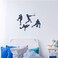 Baseball Player Vinyl Wall Decal   Pitching, Catching, Fielding, Batting   Boys' Room Decor Stickers   Team Gift Idea   Locker Room Decoration   Navy Blue   Total Size 20" x 15