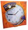 Zugar Land Funny Black Backwards Joke Wall Clock (9") Large Numbers. Runs Counterclockwise and Reverse