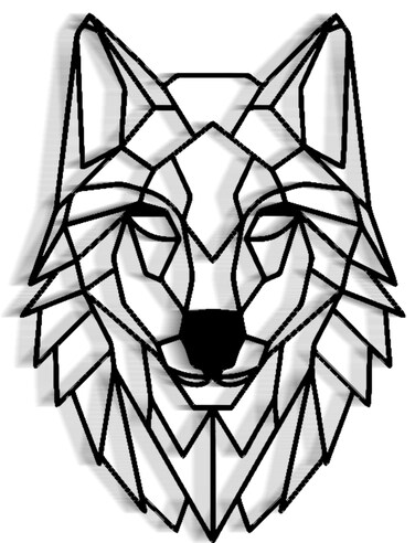 MAX WOODY Wolf Decor Black Wall Decor Wolf Art Viking Room Decor Home Decor Wall Clearance Black Wolf Wall Art Wolf Room Decor For Boys (17.23" W x 22.83" H/44x58 cm)