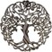 Top Brass Tree of Life Wall Plaque 11 5/8 Inches Decorative Celtic Garden Art Sculpture - Antique Silver Finish