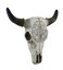 Zeckos Tribal Design Carved White Bull Skull Wall Hanging