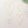 AWISBI 4 Piece Metal Heart Wall Decor, Wire Art Wall Decor Gold Wall Decor for Bedroom &amp; Living Room, Office Home Decoration(Gold)