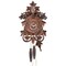River City Clocks 14&quot; one Day Mechanical Hand-Carved Cuckoo Intricate Leaves and Vines Wall Clock, Brown
