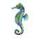 Queemie&Acirc;&reg; Metal Seahorse Wall Art Decor, 3D Sea Horse Ocean Creature Coastal Beach Theme Hanging Wall Sculptures for Home Office Pool Bathroom Bedroom Hallway Gatehouse Yard Fence Decorations