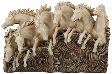 Design Toscano NG34016 Neptune's Horses of the Sea Sculptural W,two tone stone