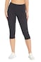 Bally Total Fitness Mid Rise Tummy Control Capri Legging, Heather Charcoal, Medium