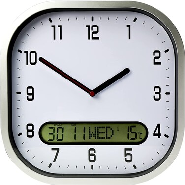 ADCB Clear Time Day-Date Wall Clock- White