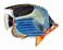 Hand Painted Tropical Fish Blue Wave 8" Replica Wall Mount Decor Plaque