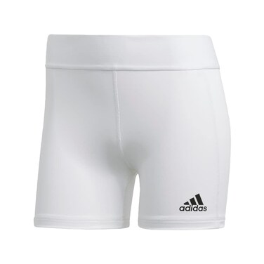 adidas Women's Alphaskin Volleyball 4-Inch Short Tights White/Black M4