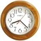 Howard Miller Grantwood Wall Clock 620-174 &acirc;&euro;&ldquo; 11.5-Inch Champagne Oak Finish, Round Brass-Finished Bezel, Natural Home Decor, White Dial, Quartz Movement Timepiece